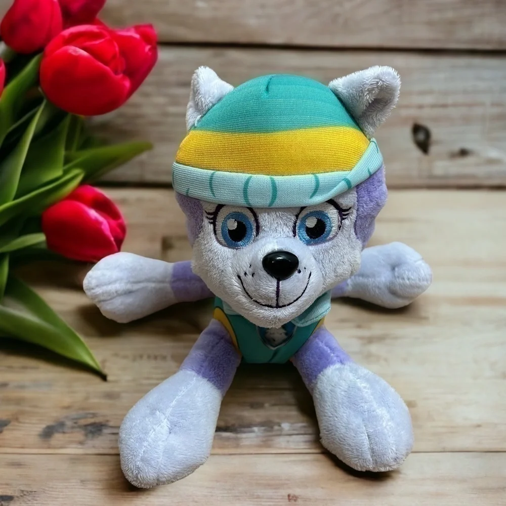 Paw Patrol Everest Plush Stuffed Animal Purple Blue White Kids Toy Dog Puppy